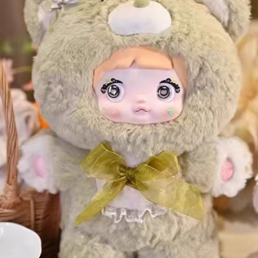 Cute Plush Bear Doll with Bow